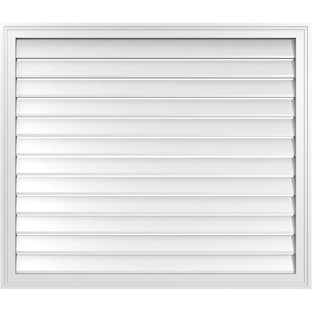 Ekena Millwork Vertical Surface Mount PVC Gable Vent: Functional, w/ 2"W x 1-1/2"P Brickmould Frame, 42"W x 36"H GVPVE42X3602SF
